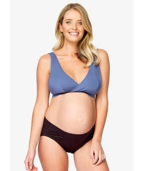 Mamaway Antibacterial and Odorless Maternity Midi Briefs Choco (2 Pack) 180893K