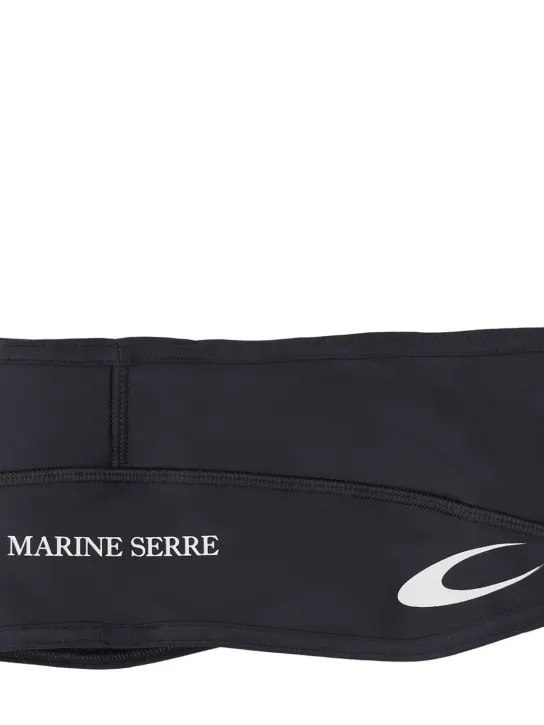 Marine Serre   Logo print thermal nylon headband 