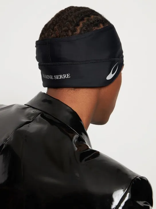 Marine Serre   Logo print thermal nylon headband 