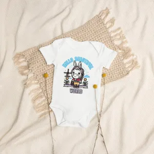 Organic Cotton Baby Bodysuit Hello Wonderful World