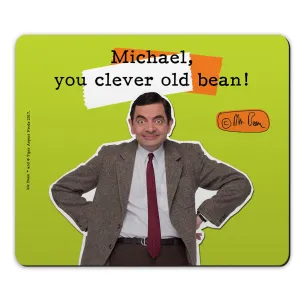 Personalised Clever Old Bean Mouse mat