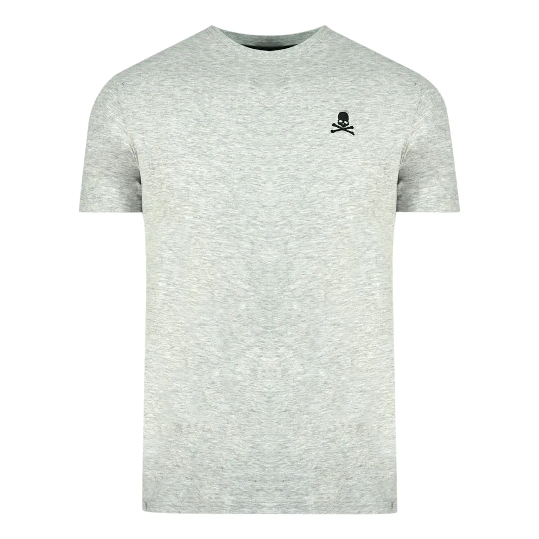 Philipp Plein Skull And Crossbones Logo Grey Underwear T-Shirt