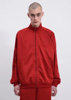 Red Chaos Embroidery Track Jacket