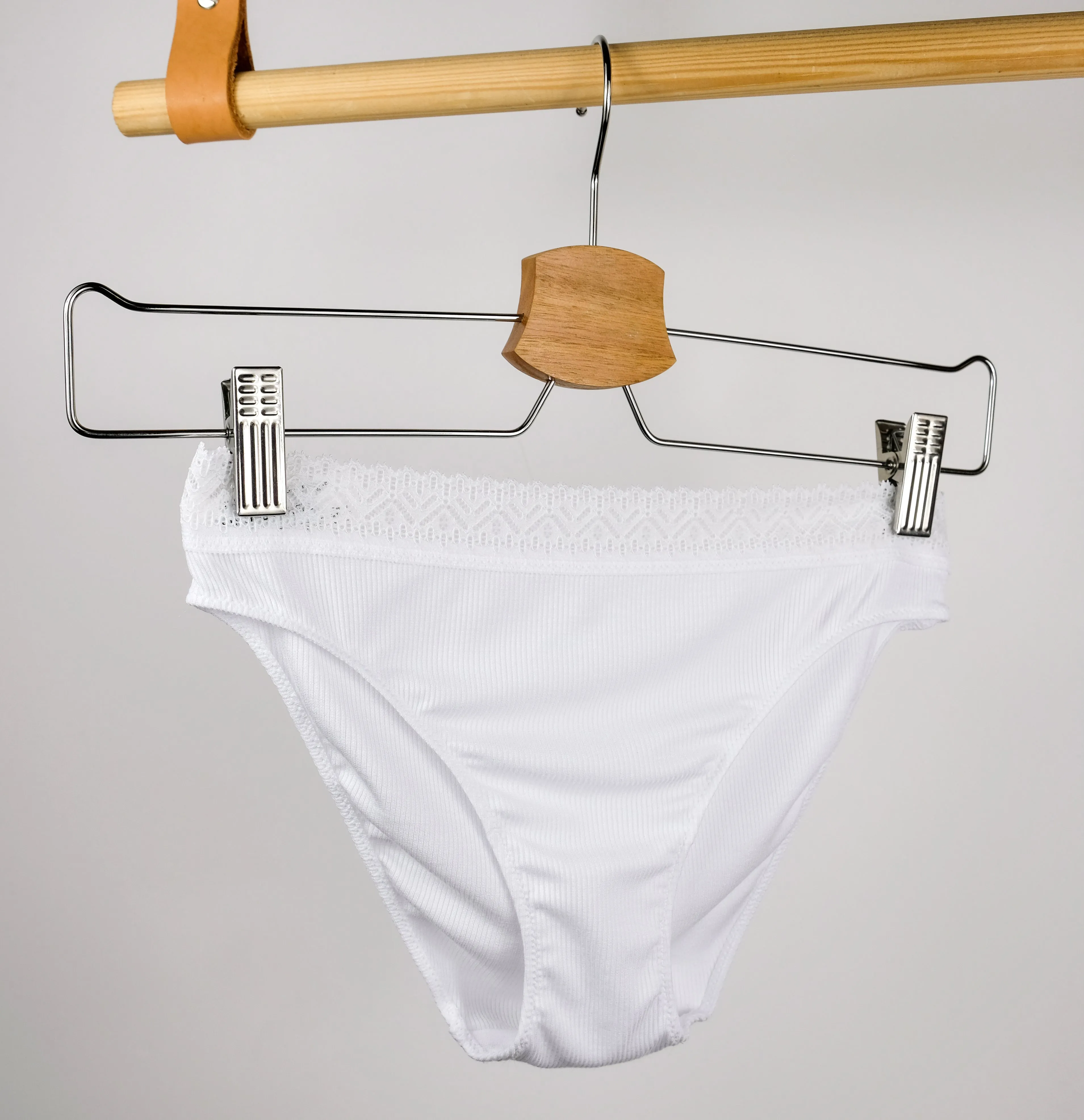 Ribbed modal & cotton brief [Chalk]