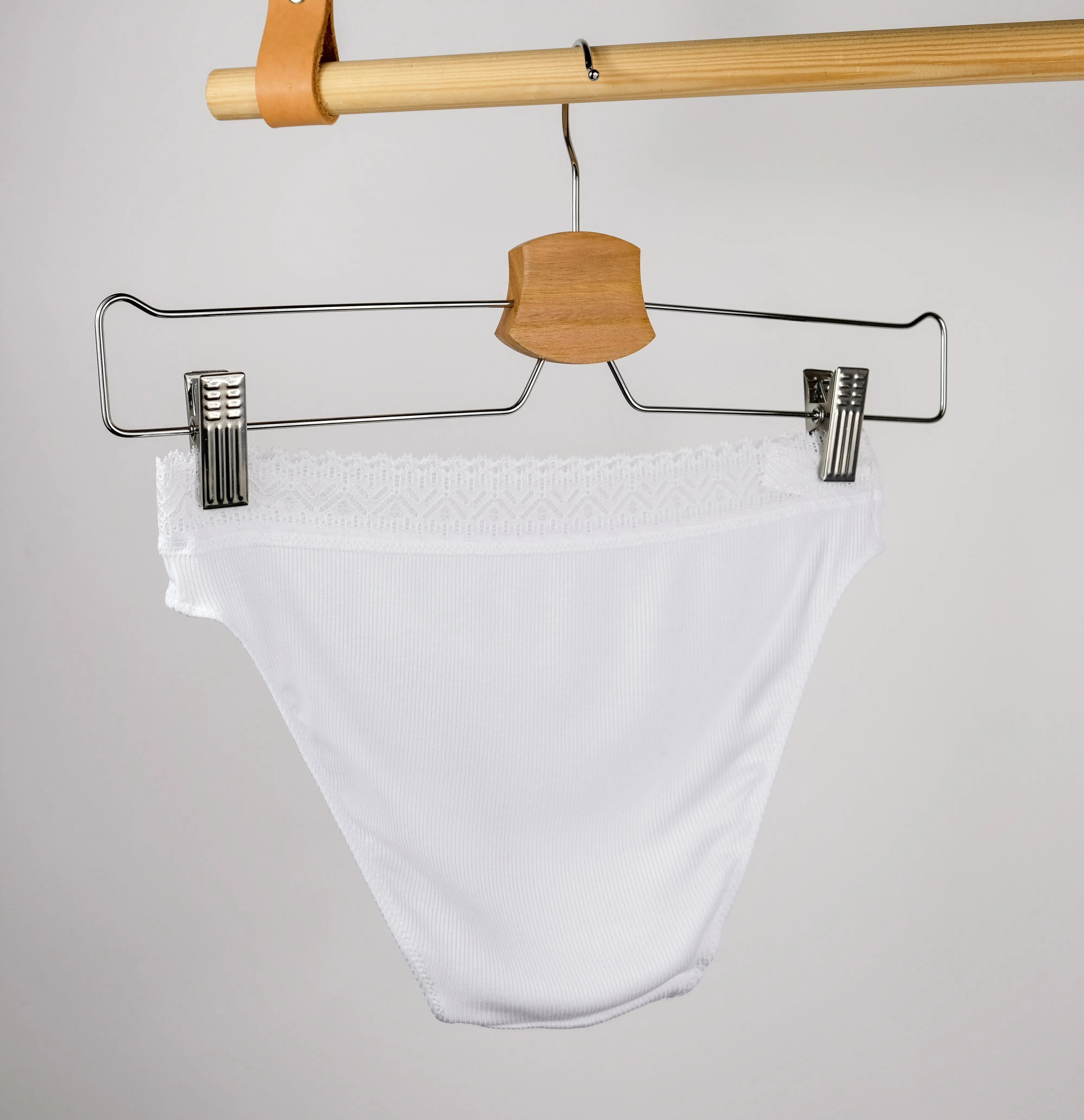 Ribbed modal & cotton brief [Chalk]