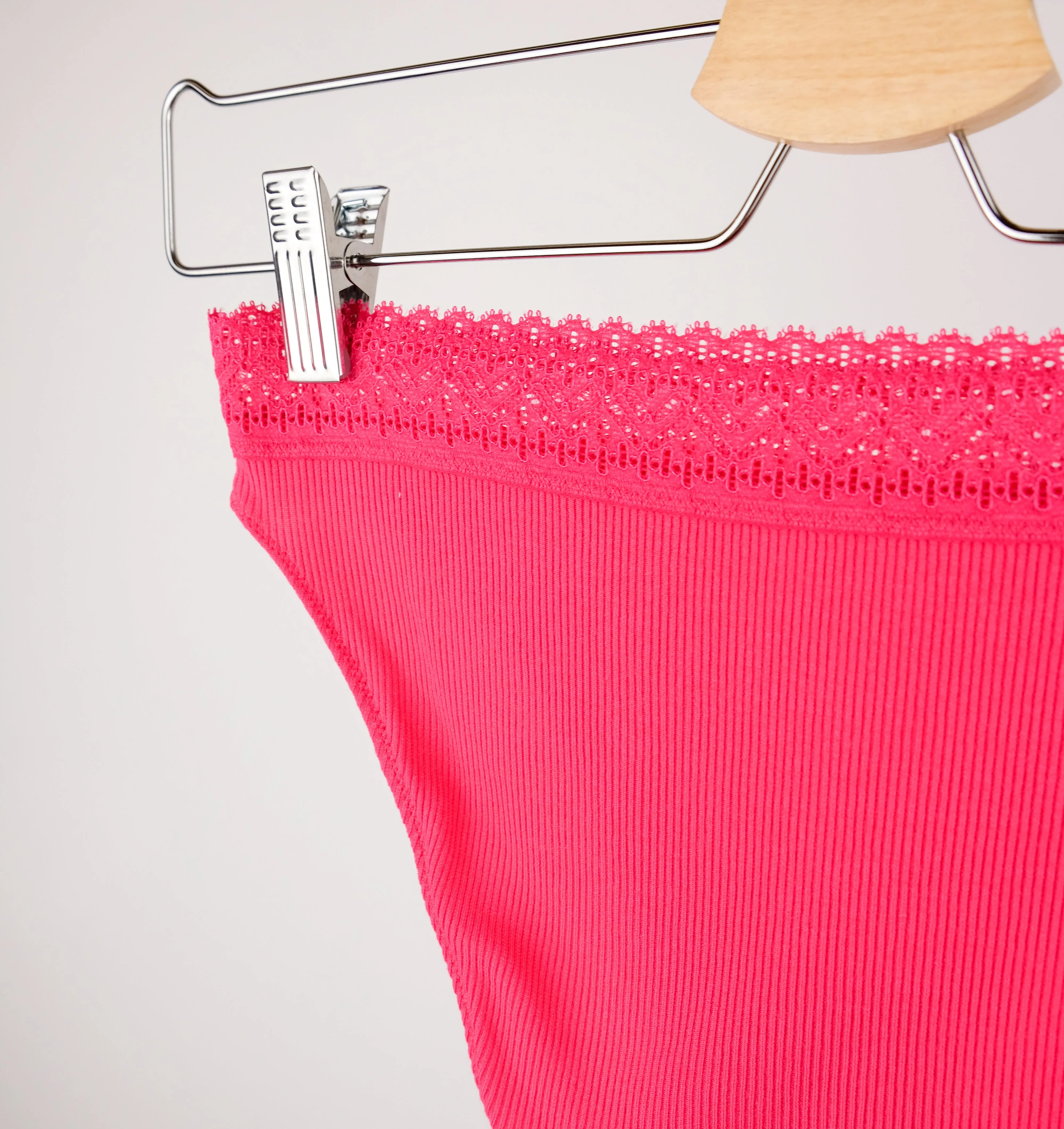 Ribbed modal & cotton brief [Fuchsia]