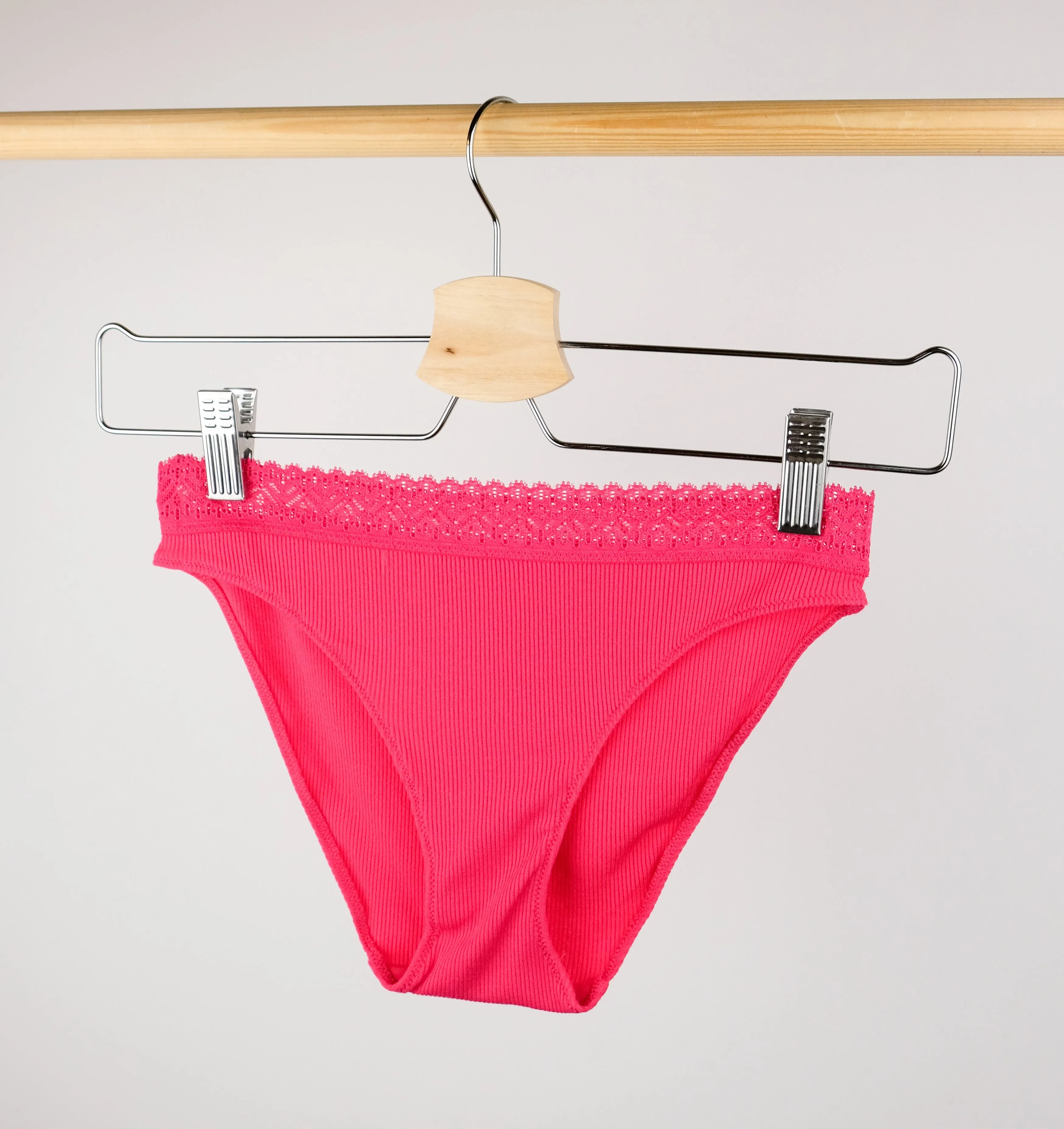 Ribbed modal & cotton brief [Fuchsia]
