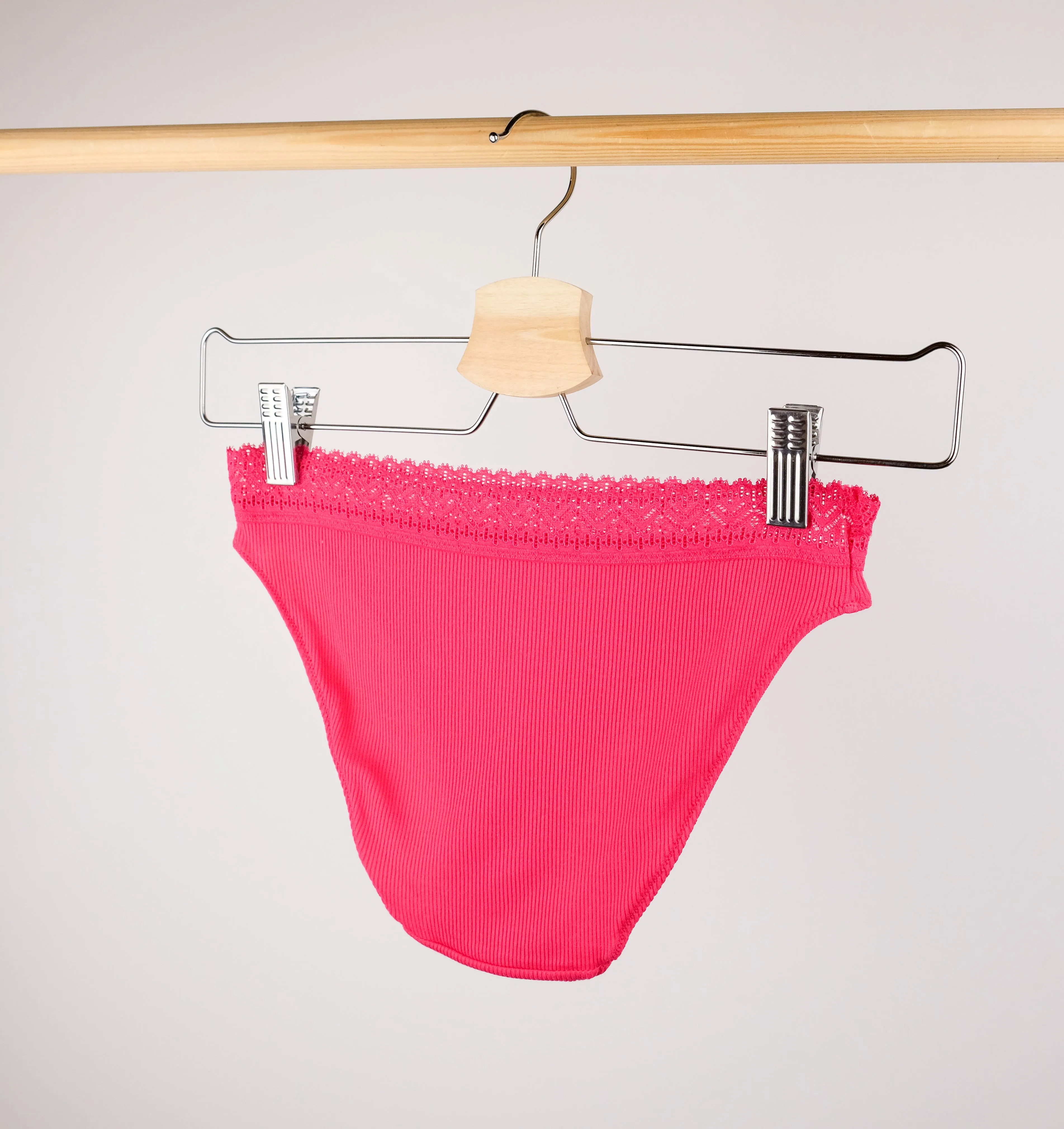 Ribbed modal & cotton brief [Fuchsia]