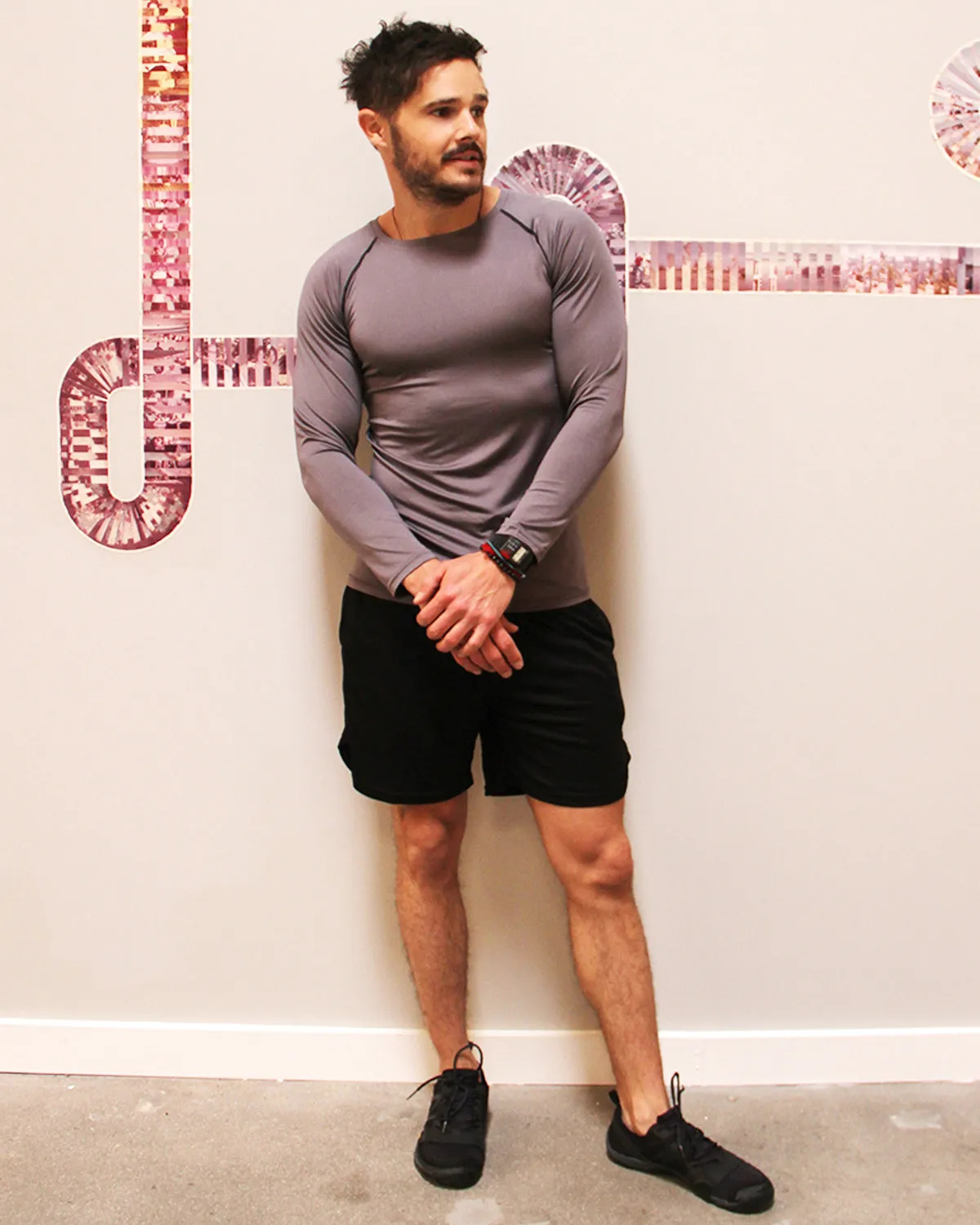Robbins Long Sleeved Men's Tshirt - Grey