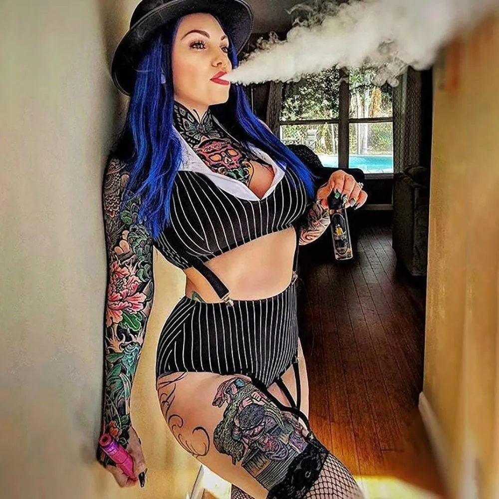 sexy black striped  underwear