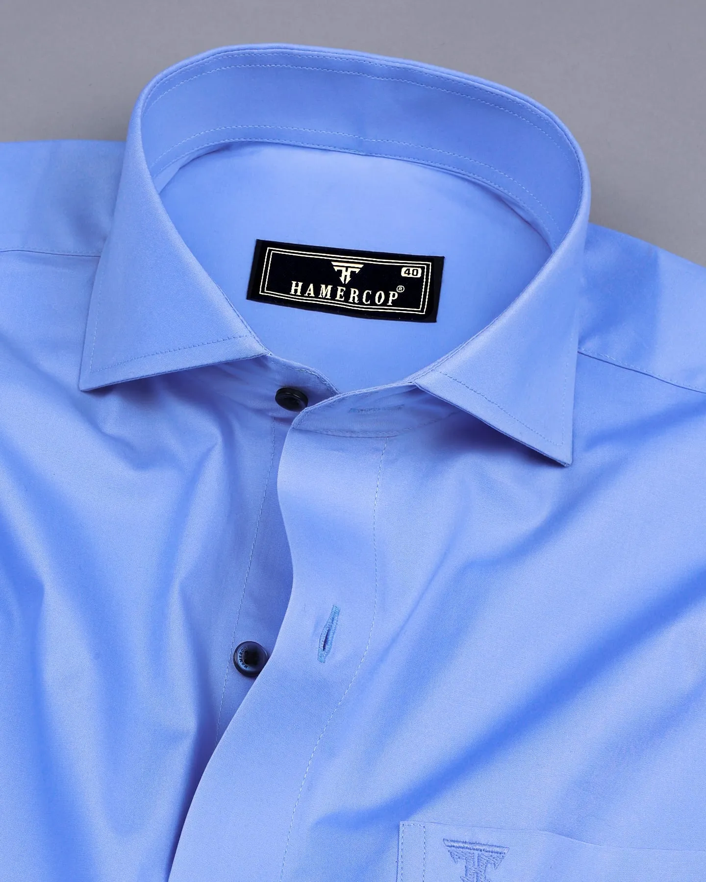 SkyBlue Soft Touch Poplin Premium Cotton Formal Shirt