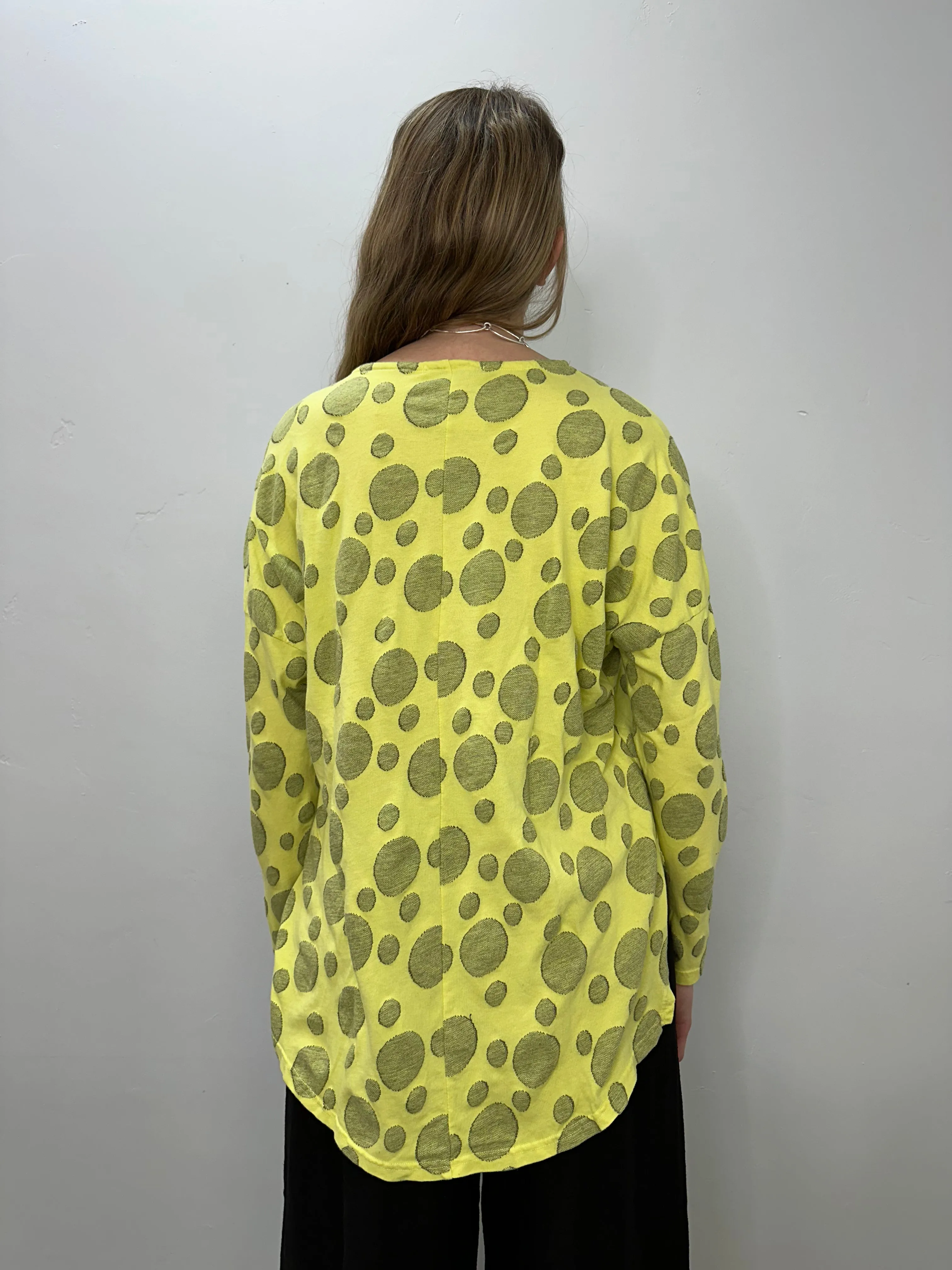 Sunburst Jacquard Dot Boxy Top
