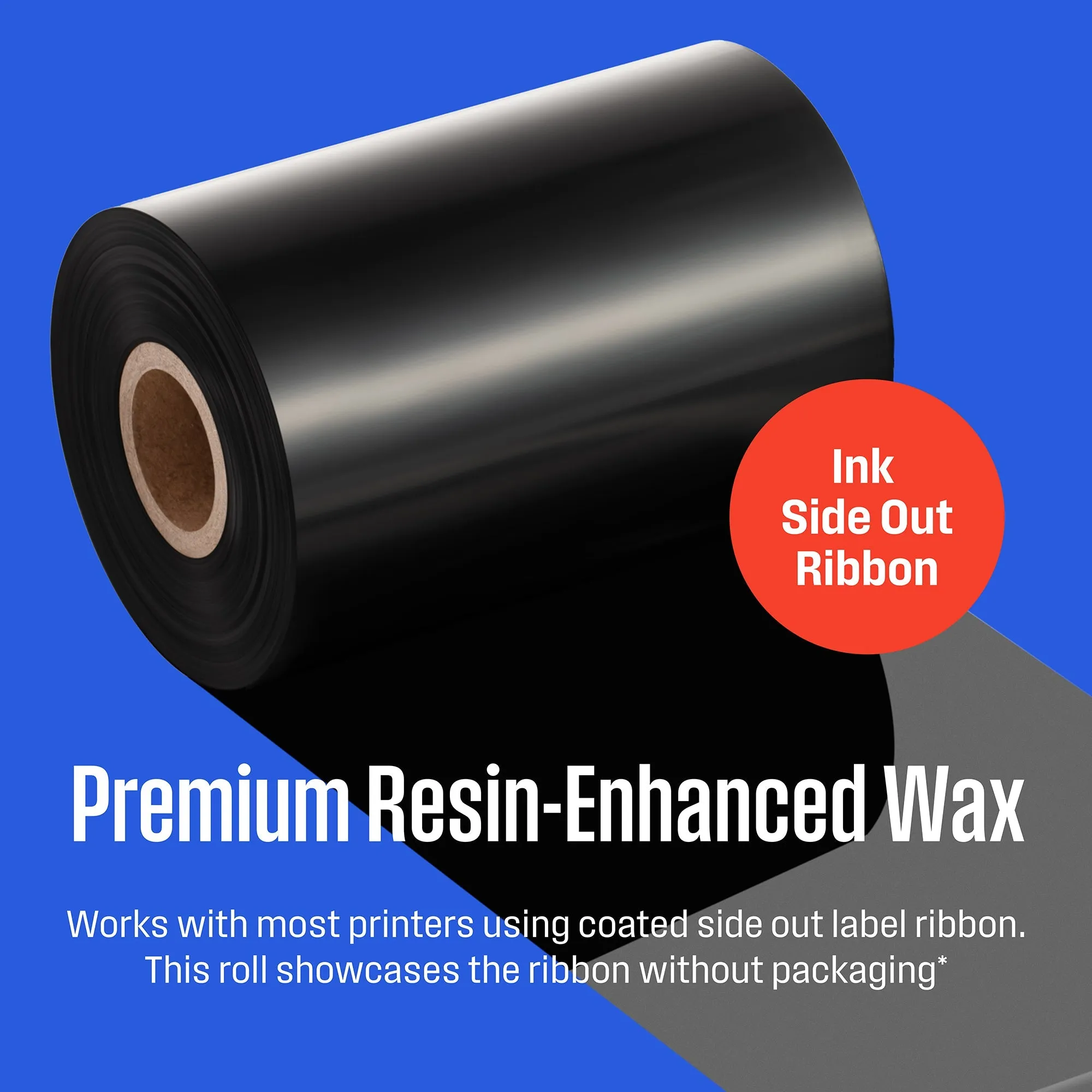 Thermal Transfer Ribbon, Black, 6 Rolls, 1 Inch Core, 4.33" x 1476'