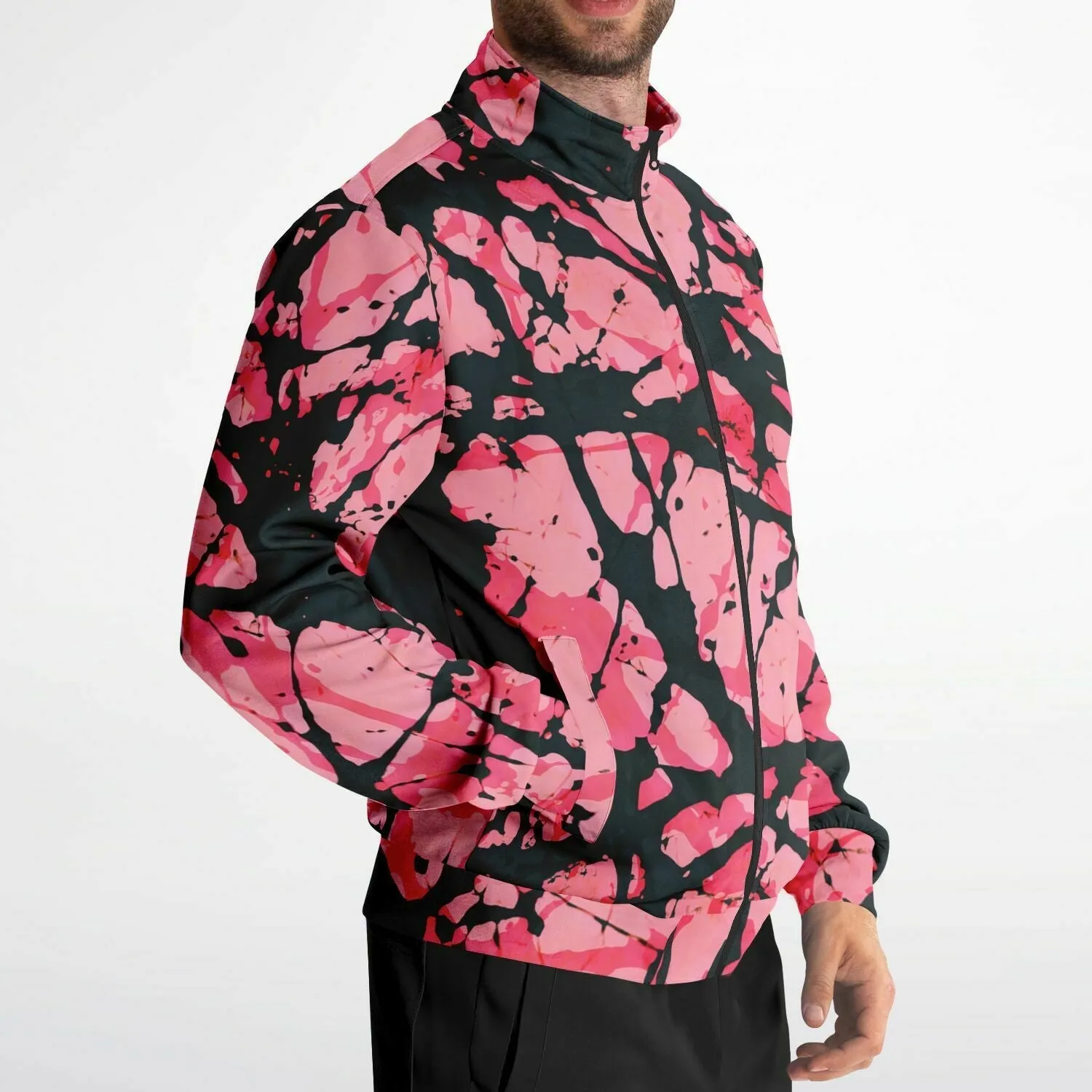 Tie-Dye Effect Track Jacket Pink Back