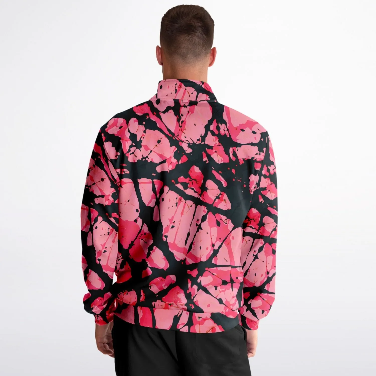 Tie-Dye Effect Track Jacket Pink Back