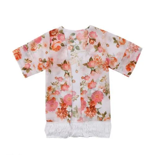 Toddler Floral Kimono Peach