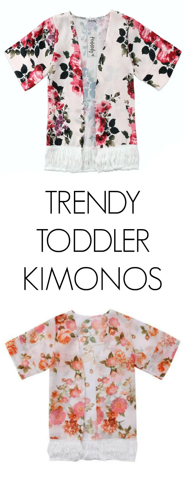 Toddler Floral Kimono Peach