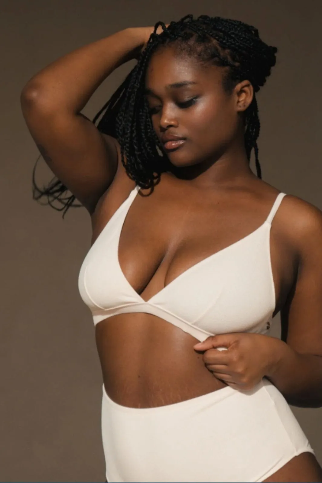 Understatement Underwear - Triangle Bikini Top - Cream