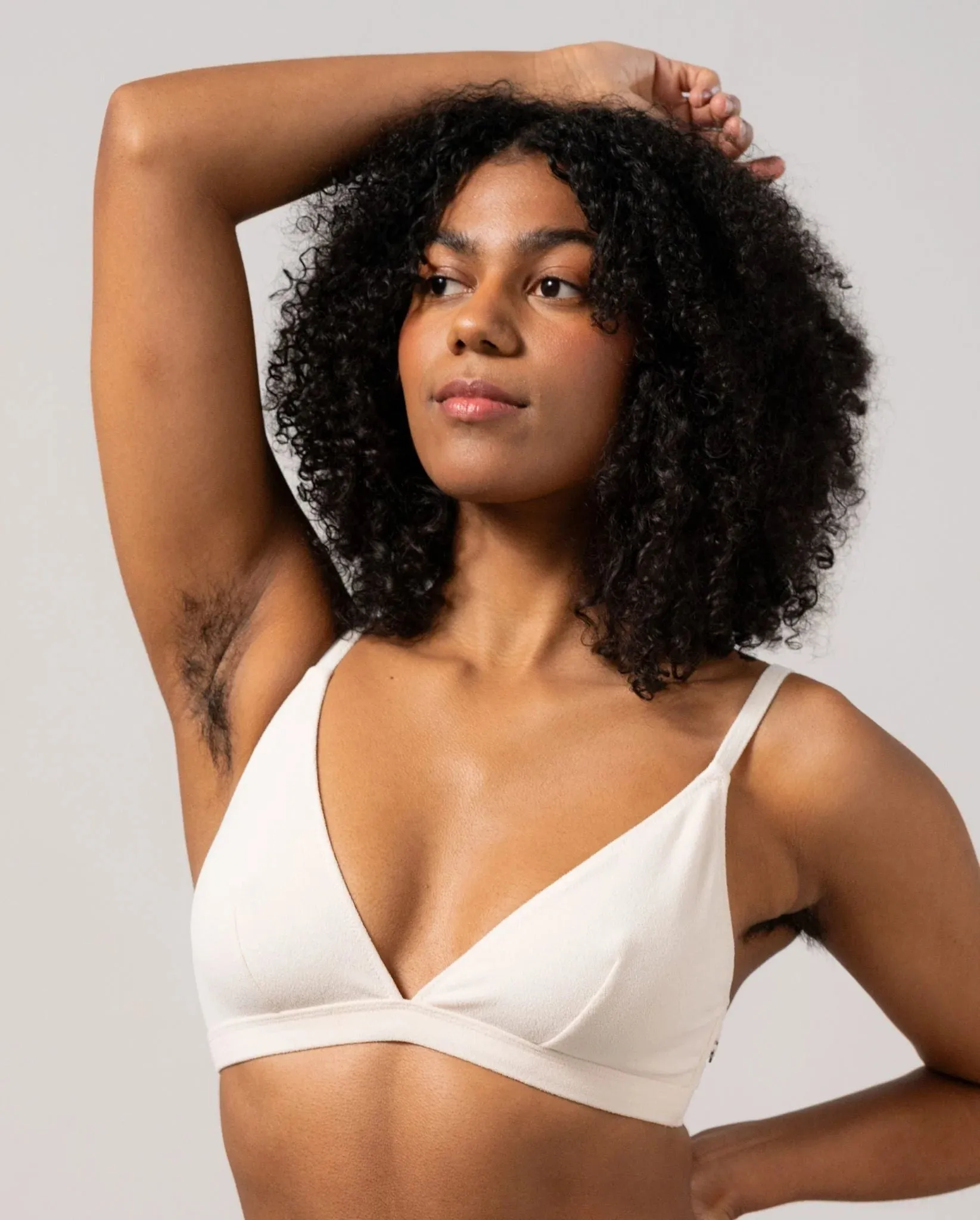 Understatement Underwear - Triangle Bikini Top - Cream