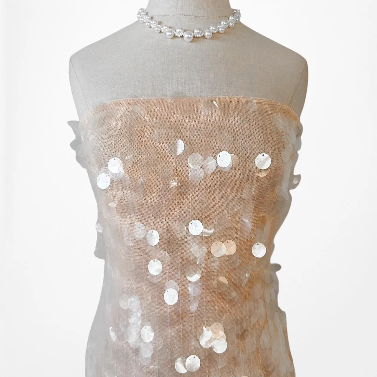 Zara Strapless Sequin Knit Bodycon Midi Cocktail Dress Size S