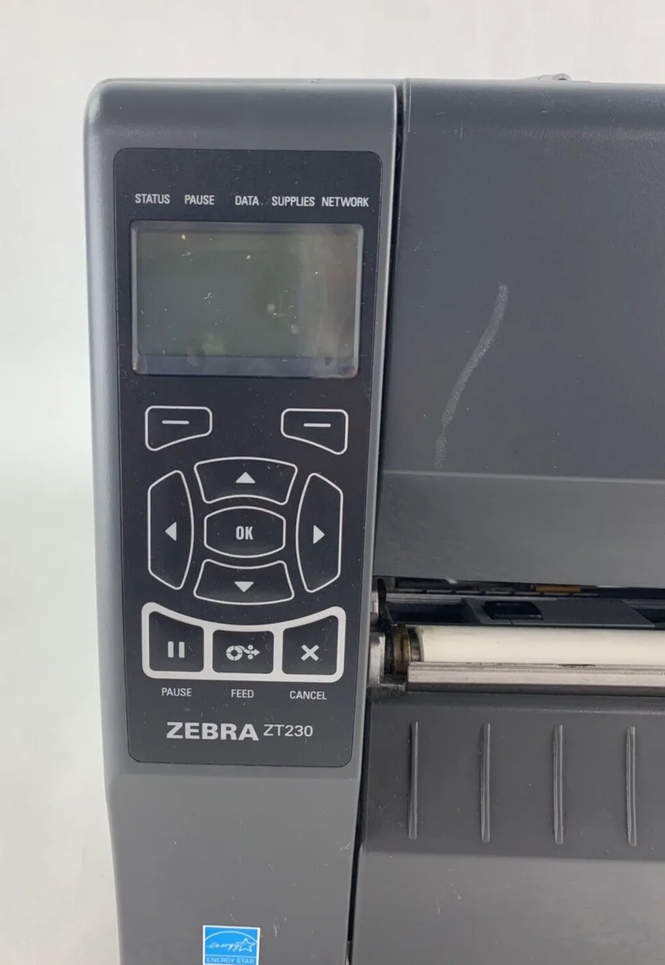 Zebra ZT230 Thermal Transfer Label Printer Serial Network USB Tested Bad Buttons